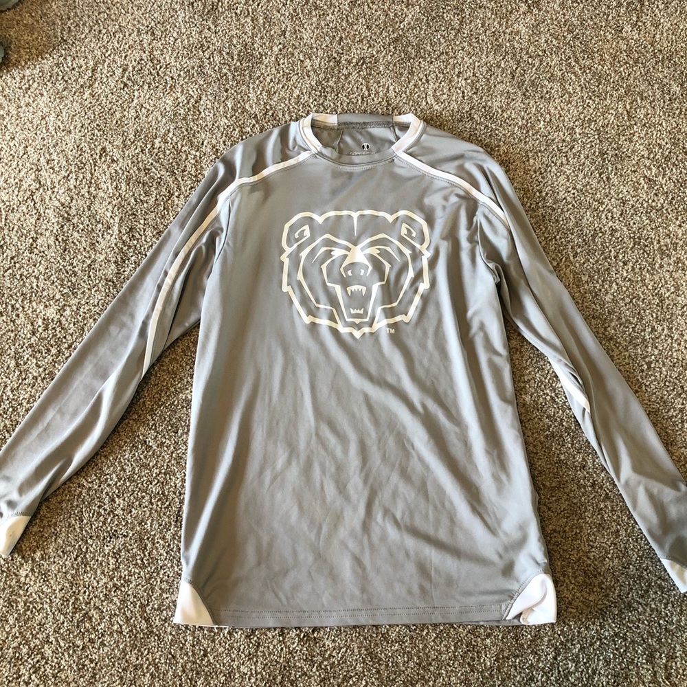 Grey/white Missouri State long sleeve